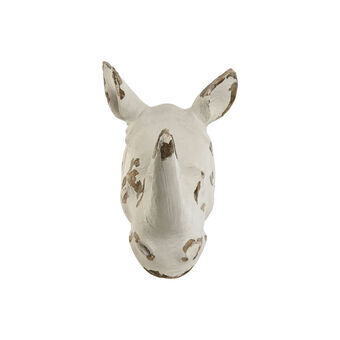 Wanddecoratie Home ESPRIT Wit Neushoorn Decapé 18 x 37 x 27 cm