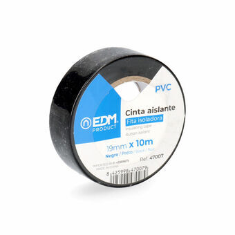 Isolatietape EDM Zwart PVC (10 m x 19 mm)