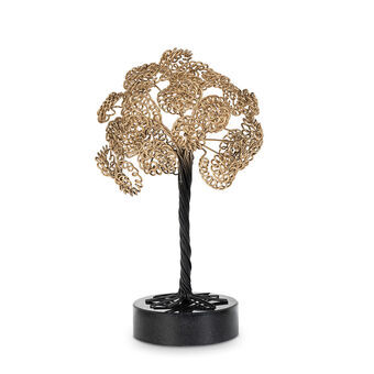 Decoratieve figuren Alexandra House Living Zwart Gouden Metaal Boomstructuur 18 x 18 x 29 cm