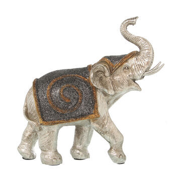 Decoratieve figuren Alexandra House Living Zilverkleurig Plastic Olifant 12 x 24 x 23 cm