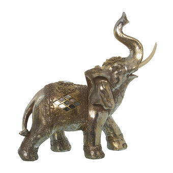 Decoratieve figuren Alexandra House Living Gouden Plastic Olifant 18 x 34 x 35 cm