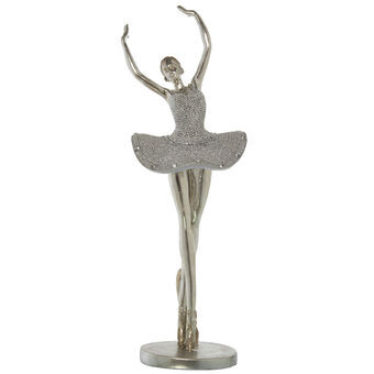 Decoratieve figuren Alexandra House Living Zilverkleurig Plastic Ballerina 15 x 18 x 45 cm