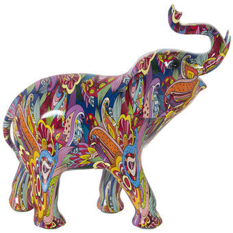 Decoratieve figuren Alexandra House Living Multicolour Plastic Olifant 14 x 30 x 28 cm