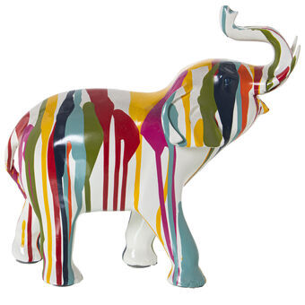 Decoratieve figuren Alexandra House Living Multicolour Plastic Olifant Verf 14 x 30 x 28 cm