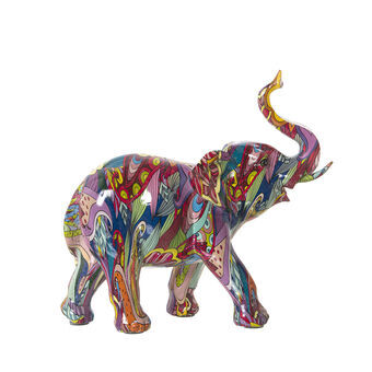 Decoratieve figuren Alexandra House Living Multicolour Plastic Olifant 10 x 23 x 22 cm