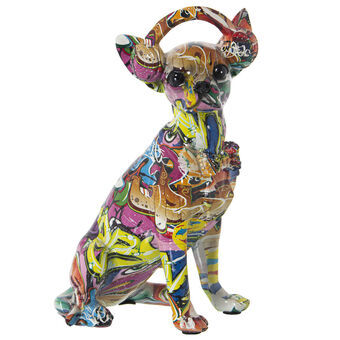 Decoratieve figuren Alexandra House Living Multicolour Plastic Hond Oordopjes 14 x 26 x 19 cm