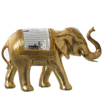 Decoratieve figuren Alexandra House Living Gouden Plastic Olifant 14 x 31 x 20 cm