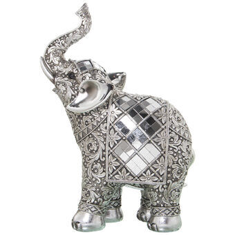 Decoratieve figuren Alexandra House Living Zilverkleurig Plastic Olifant 13 x 22 x 30 cm Spiegels