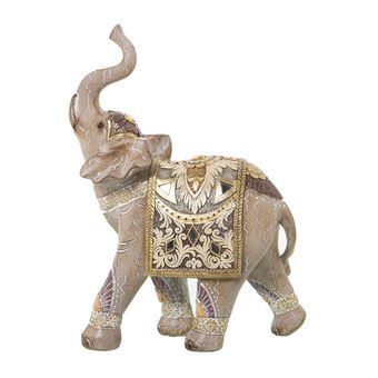 Decoratieve figuren Alexandra House Living Gouden Plastic Olifant 12 x 22 x 27 cm