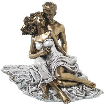 Decoratieve figuren Alexandra House Living Gouden Plastic Koppel 23 x 30 x 28 cm