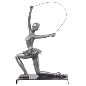 Decoratieve figuren Alexandra House Living Zilverkleurig Plastic Gymnast 13 x 19 x 27 cm