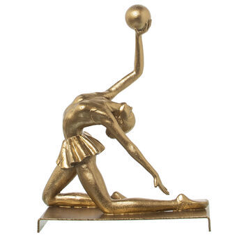 Decoratieve figuren Alexandra House Living Gouden Plastic Gymnast 11 x 19 x 24 cm