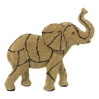 Decoratieve figuren Alexandra House Living Gouden Plastic Olifant 14 x 23 x 22 cm