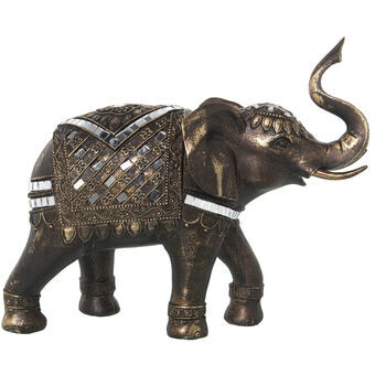 Decoratieve figuren Alexandra House Living Gouden Plastic Olifant 13 x 28 x 23 cm