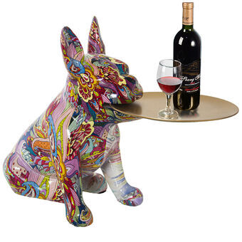 Decoratieve figuren Alexandra House Living Multicolour Plastic Hond 22 x 34 x 29 cm Dienblad