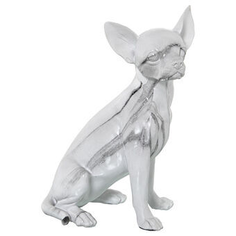 Decoratieve figuren Alexandra House Living Plastic Hond 15 x 18 x 27 cm Marmer