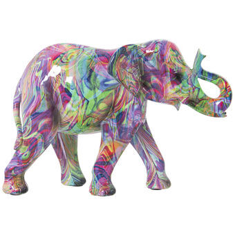 Decoratieve figuren Alexandra House Living Multicolour Plastic Olifant Verf 13 x 21 x 29 cm