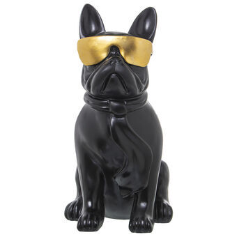 Decoratieve figuren Alexandra House Living Zwart Gouden Plastic Bril Hond 19 x 27 x 26 cm