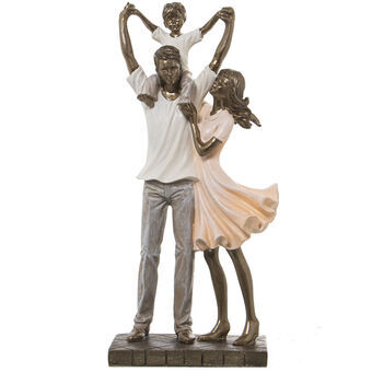 Decoratieve figuren Alexandra House Living Plastic Gouden Familie 10 x 15 x 30 cm