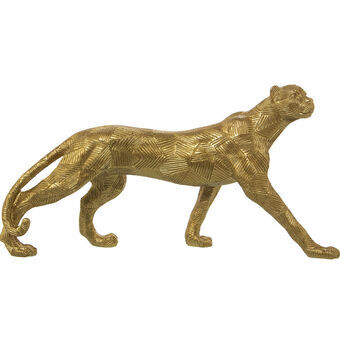 Decoratieve figuren Alexandra House Living Gouden Plastic Cheeta 11 x 34 x 19 cm