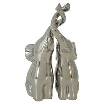 Figurenset Alexandra House Living Keramisch Olifant Zilverkleurig 12 x 18 x 31 cm (2 Onderdelen)