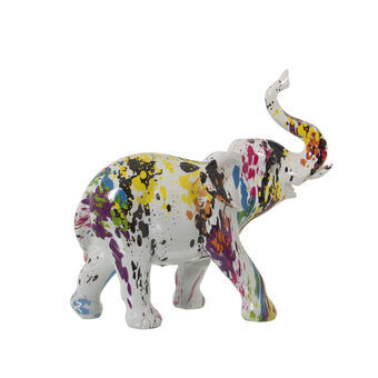 Decoratieve figuren Alexandra House Living Multicolour Plastic Olifant Verf 14 x 30 x 28 cm