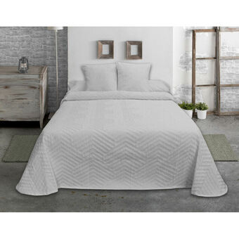 Sprei Hosteline ESPIGA Parelgrijs Bed van 105 (1 Onderdelen)