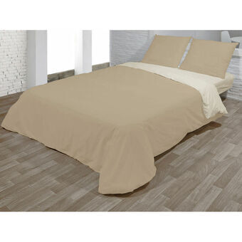 Dekbedovertrek set Hosteline VEGAS Beige Bed van 135 3 Onderdelen