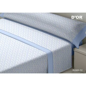 Set beddengoed D\'Or ROMA Blauw Bed van 90 Franela