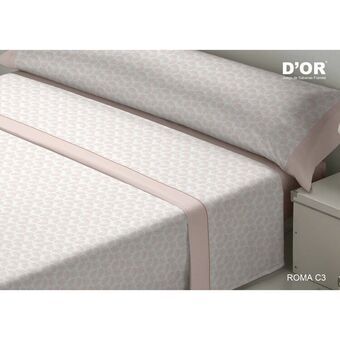 Set beddengoed D\'Or ROMA Roze Bed van 90 Franela