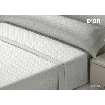 Set beddengoed D\'Or ROMA Grijs Bed van 90 Franela