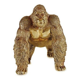 Decoratieve figuren Gorilla Gouden Hars (20 x 27,5 x 34 cm)