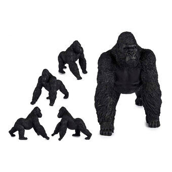 Decoratieve figuren Gorilla Zwart Hars (20 x 27 x 34 cm)