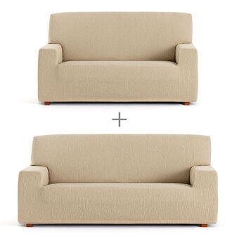 Sofa hoes set Eysa TROYA Beige 70 x 110 x 210 cm 2 Onderdelen