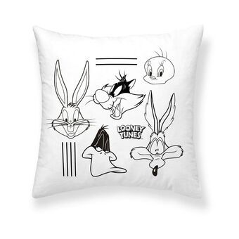 Kussenhoes Looney Tunes Looney B&w B Wit 45 x 45 cm