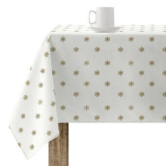 Vlekbestendig tafelkleed van hars Belum Snowflakes Gold 200 x 140 cm