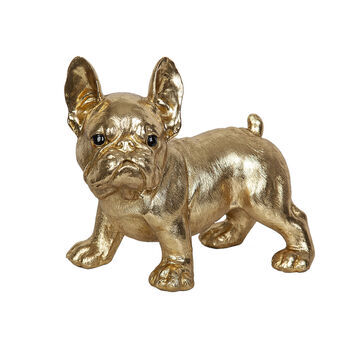 Decoratieve figuren Romimex Gouden Hars Hond 31 x 29 x 22 cm