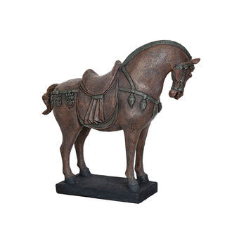 Decoratieve figuren Romimex Bruin Hars Paard 39 x 36 x 16 cm