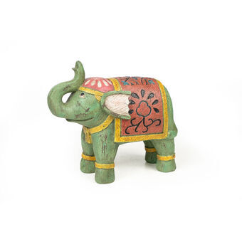 Decoratieve figuren Romimex Multicolour Hars Olifant 11 x 23 x 25 cm