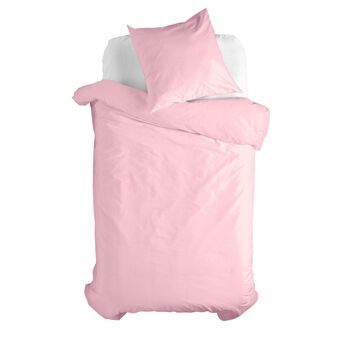 Dekbedovertrek set HappyFriday Basic Kids Licht Roze Bed van 80 2 Onderdelen