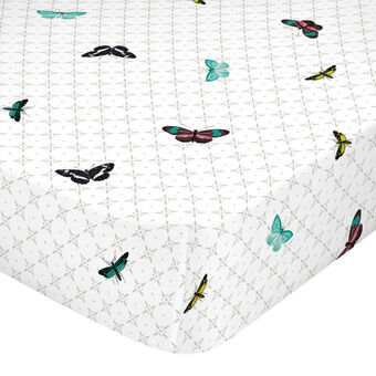 Verstelbaar onderlaken HappyFriday Birds of paradise Multicolour 160 x 200 x 32 cm