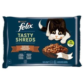 Kattenvoer Purina Tasty Shreds Pauw Eend 4 x 80 g