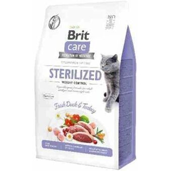 Kattenvoer Brit Care Grain-Free Sterilized Weight Control Volwassen Pauw Eend 400 g