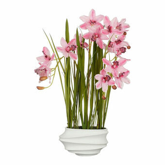 Decoratieve plant Mica Decorations Cymbidium Polyester Orchidee 81 x 49 x 40 cm Kunstmatig