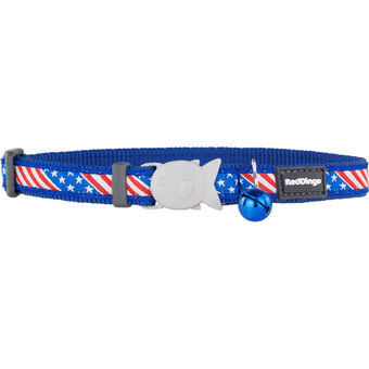 Kattenhalsband Red Dingo US Flag 20-32 cm Blauw