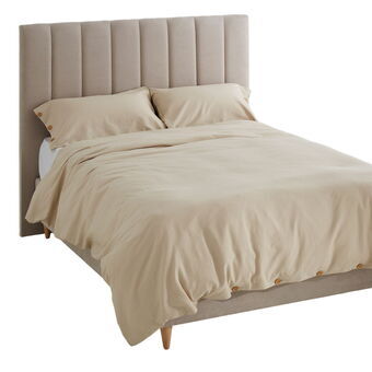 Dekbedovertrek set Alexandra House Living Suiza Beige Bed van 180 3 Onderdelen