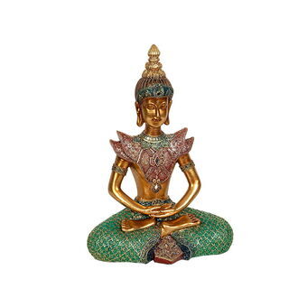 Decoratieve figuren Romimex Gouden Hars Boeddha 21 x 29 x 11 cm