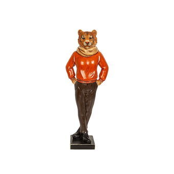 Decoratieve figuren Romimex Rood Hars Tijger 14 x 37 x 10 cm