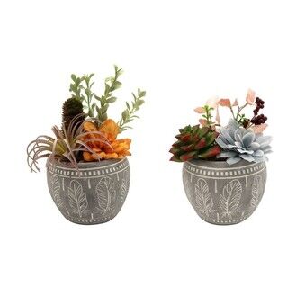 Decoratieve plant DKD Home Decor S3020238 Cement PE (13 x 13 x 22 cm)