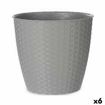 Bloempot Stefanplast Grijs Plastic 29 x 26,5 x 29 cm (6 Stuks)